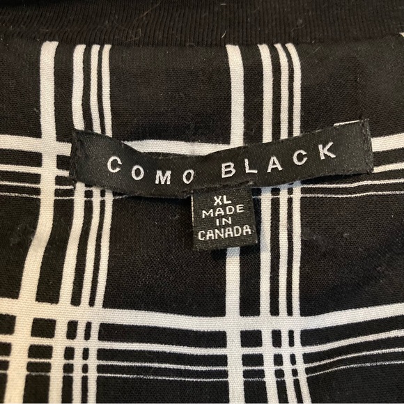 Como Black Grid Pattern Bomber Jacket XL - Picture 5 of 5